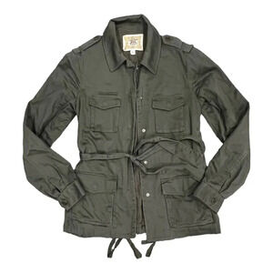 Chelsea & Violet Olive Green Cargo Military Jacket L